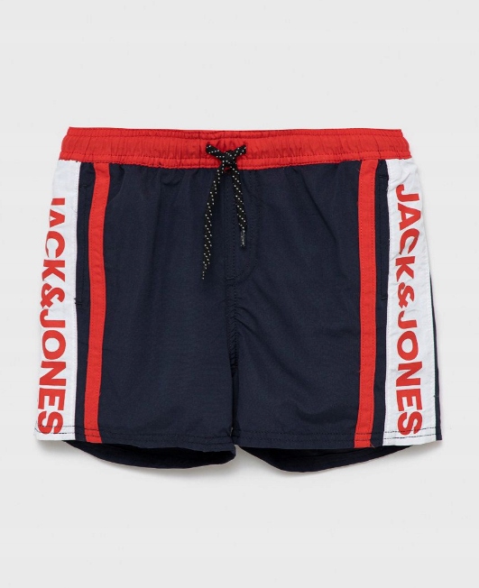 Detské plavky - Jack & Jones Boxers, 164 Red, Navy Blue