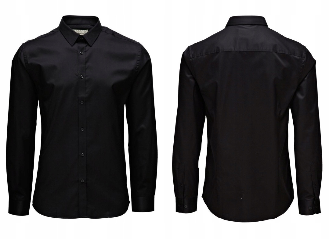 Detská košeľa - Jack & Jones Detská košeľa Veľkosť 166 s dlhým rukávom čierna