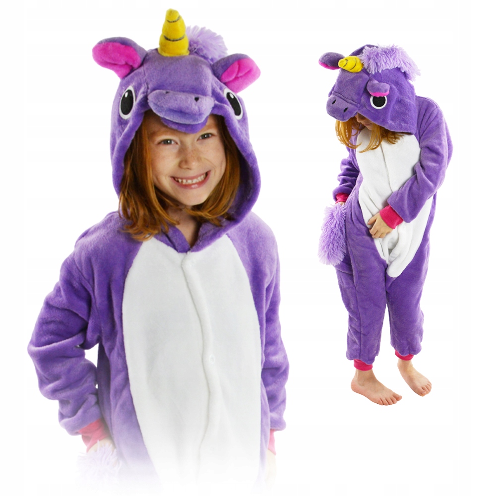 Pyžamo, župán - Onesie (kombinézy) veľkosť 120 fialová