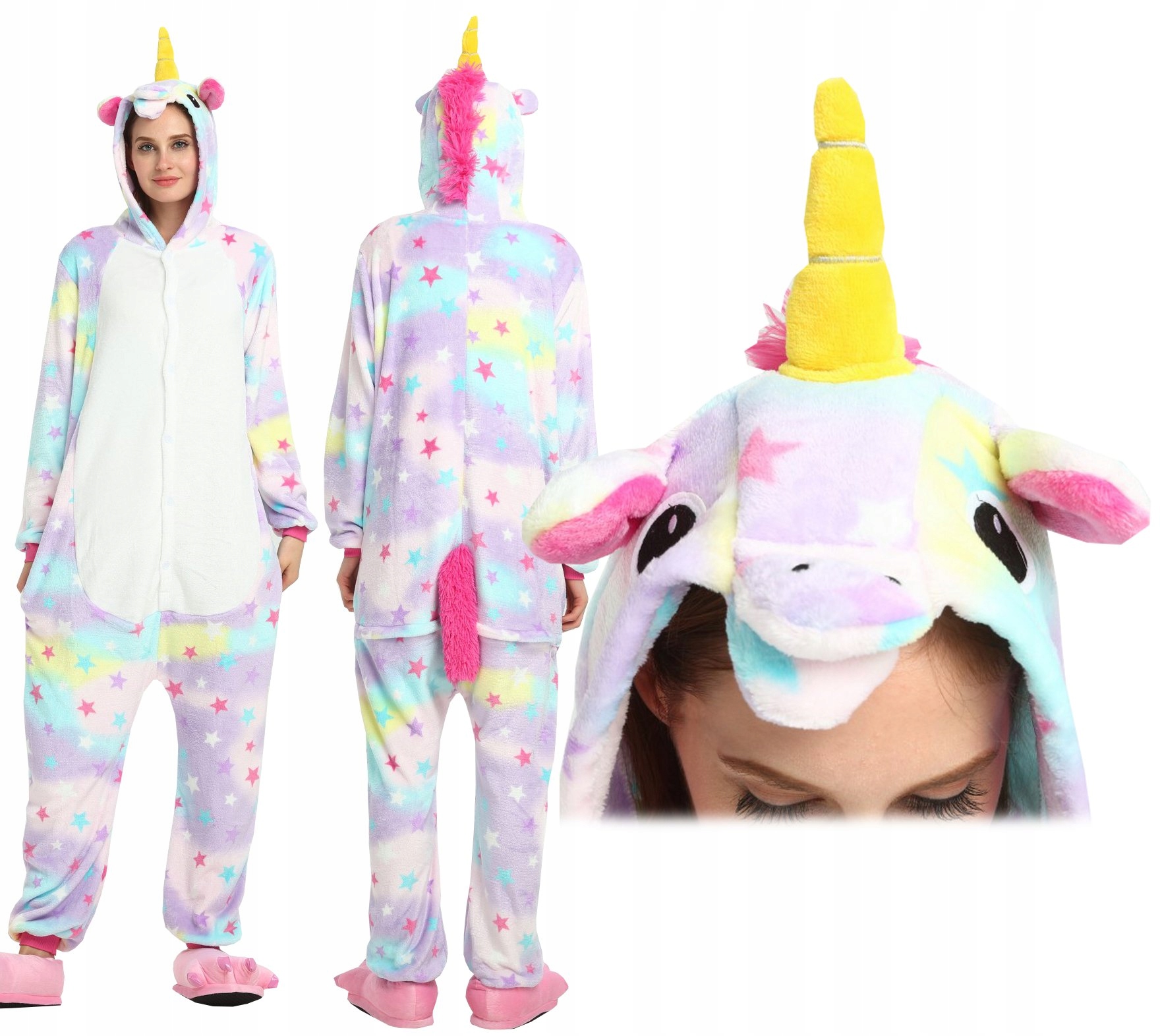 Pyžamo, župán - Onesie (kombinézy) cheep 152 biela, červená, ecru, fialová, modrá, oranžová, ružová, šedá, viacnásobná, zelená, žltá, žltá