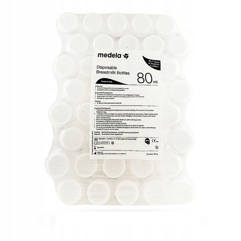 Jednorazová medela 40x80ml pull -out fľaše