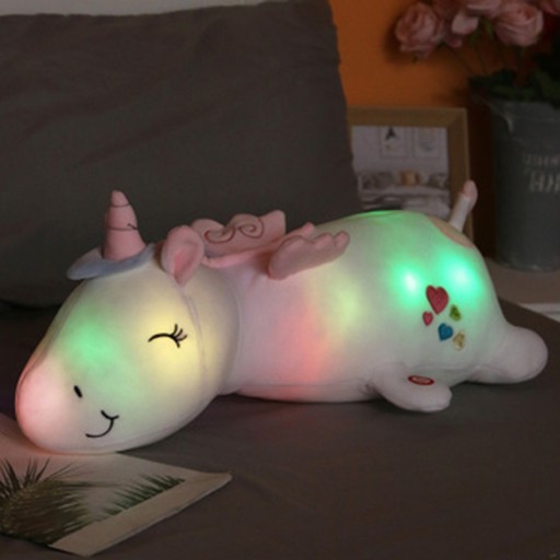 Vankúš jednorožec 60 CM s LED plyšovou hračkou