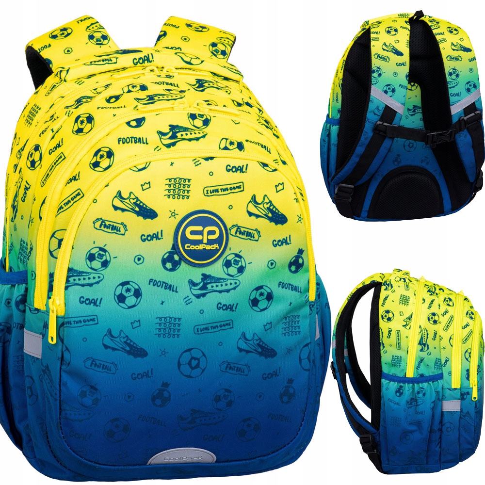 Školský batoh Jerry pre 1.-3. ročník, Coolpack Football, 21 litrov