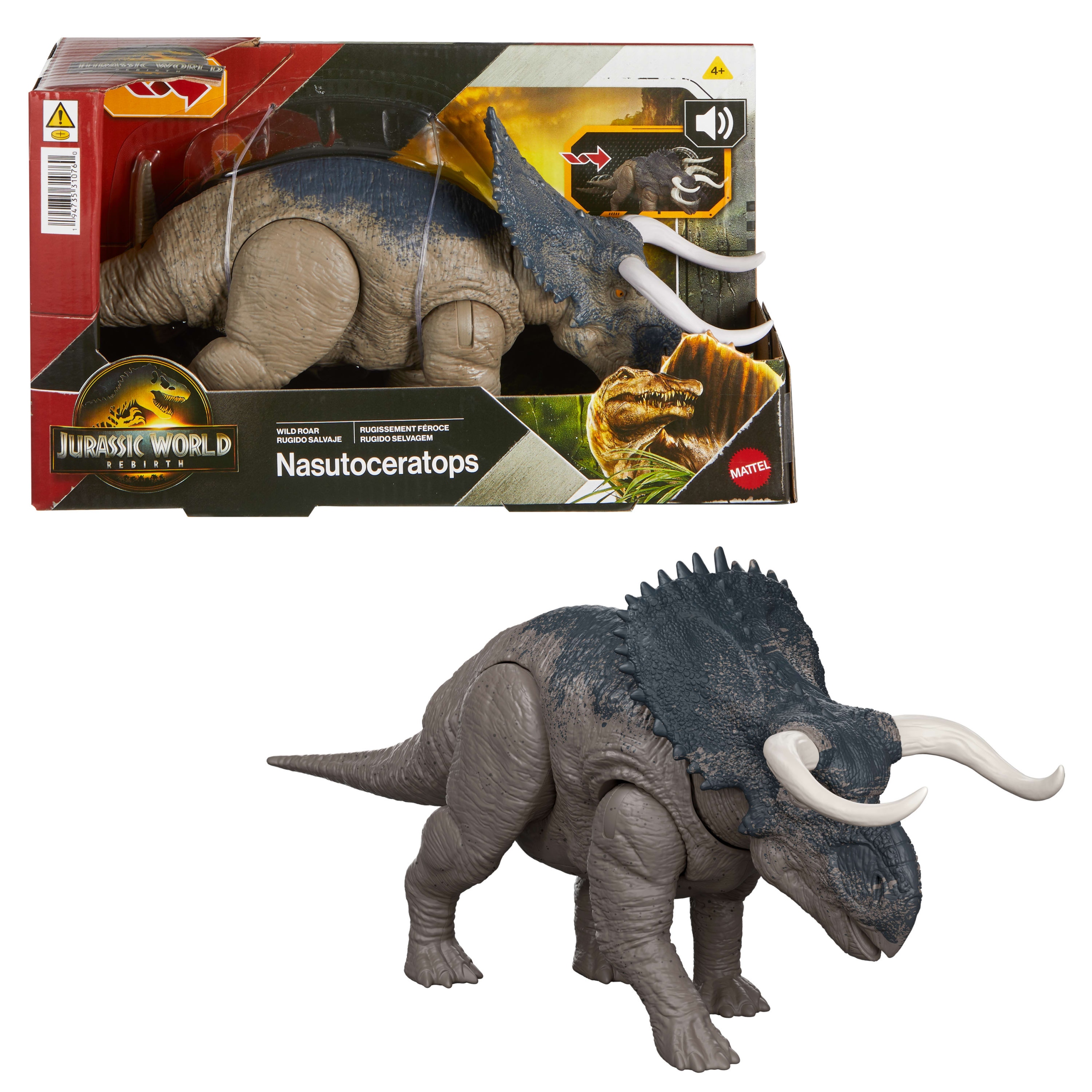 Mattel Jurský svet Divoký rev Zvuková figúrka Nasutoceratops