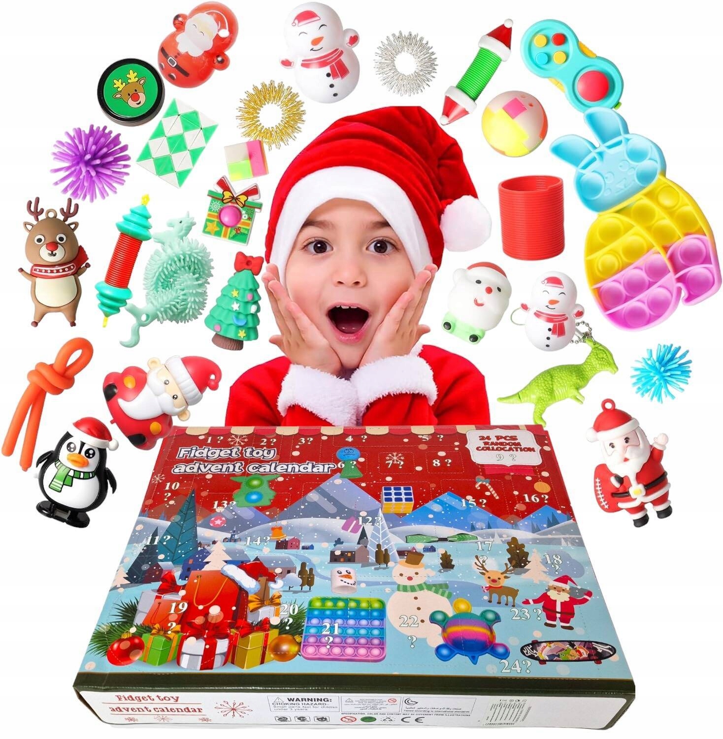 Stláčacia hračka - Advent Calendar Fidget Toys Anti -Stress Hračky logické záhyby 24 ks