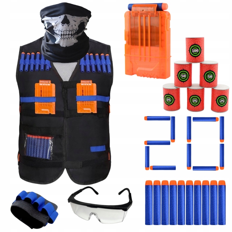 Detská pištoľ - Nerf Vest Magazine sudy šípky šípky