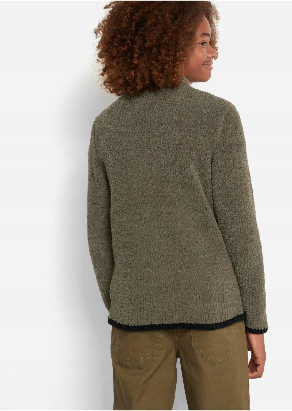 Mikina - Bonprix Detská mikina veľkosť 122 Khaki s dlhým rukávom
