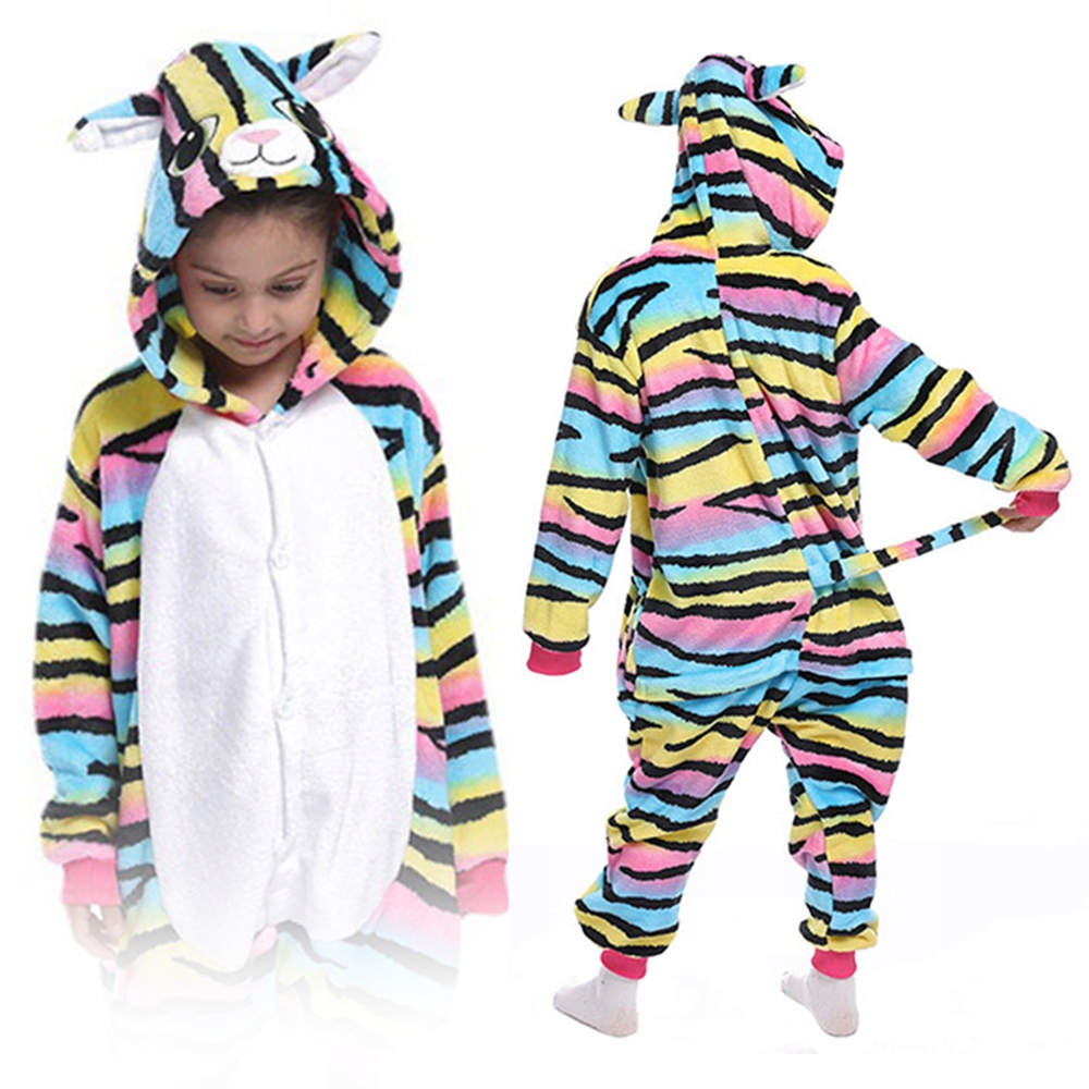 Pyžamo, župán - Onesie (kombinézy) jednoty veľkosti 125 Multi -Colored