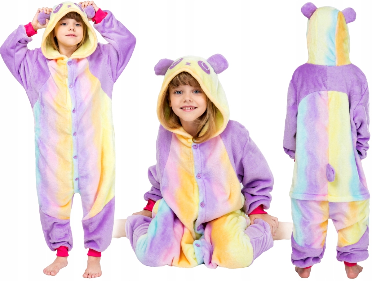 Pyžamo, župán - ONESIE (Metrys) World-Style_pl Veľkosť 120 fialová, viacfarebná, žltá