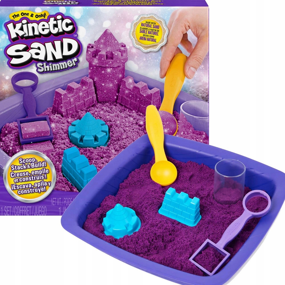 Kinetický piesok - KINETIC SAND KINETIC SAND GLITTER SANDBOX
