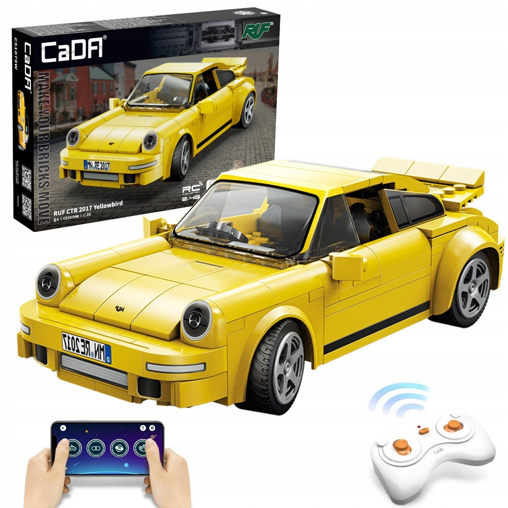 Stavebnica, slamky - CADA blokuje športový automobil ruf Porsche 911 RC