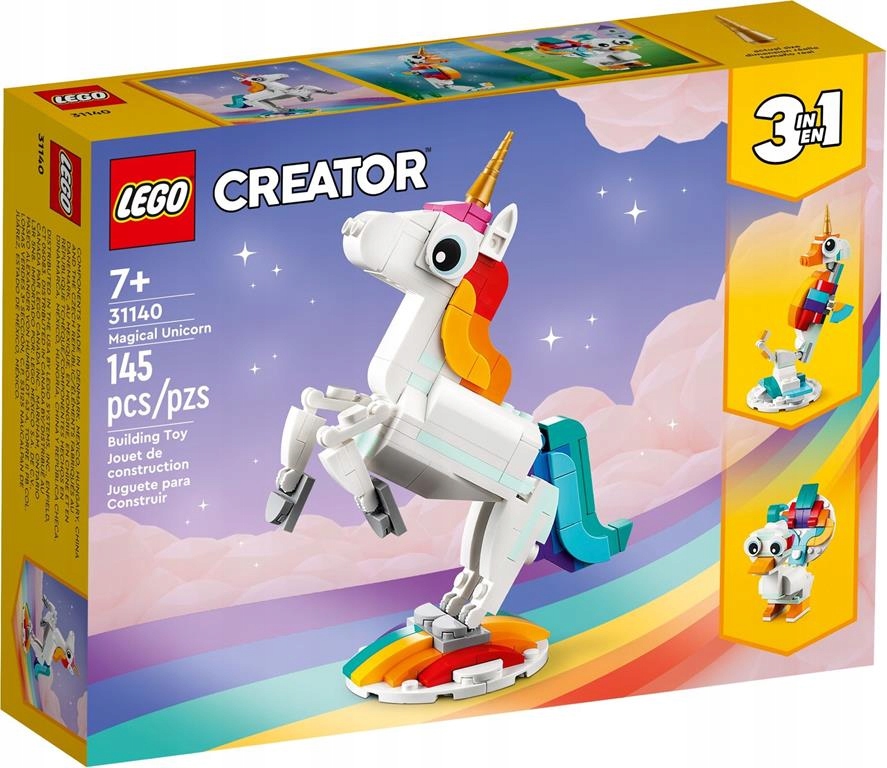 Stavebnica LEGO Creator 3 w 1 - LEGO CREATOR BLOCKS 31140 MAGICKÝ JEDNOROŽEC 3V1