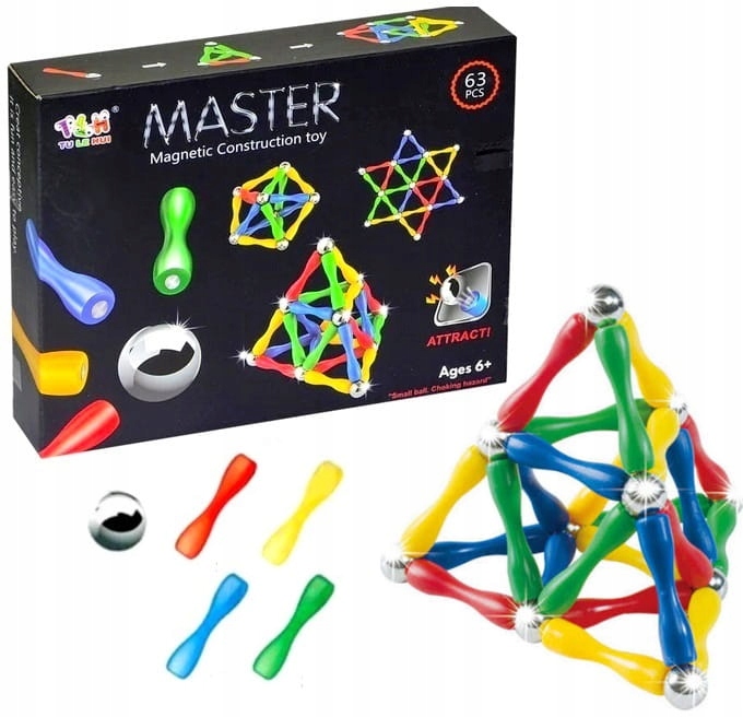 Stavebnica - Magnetic Blocks Cube 63 El Neo Puzzle