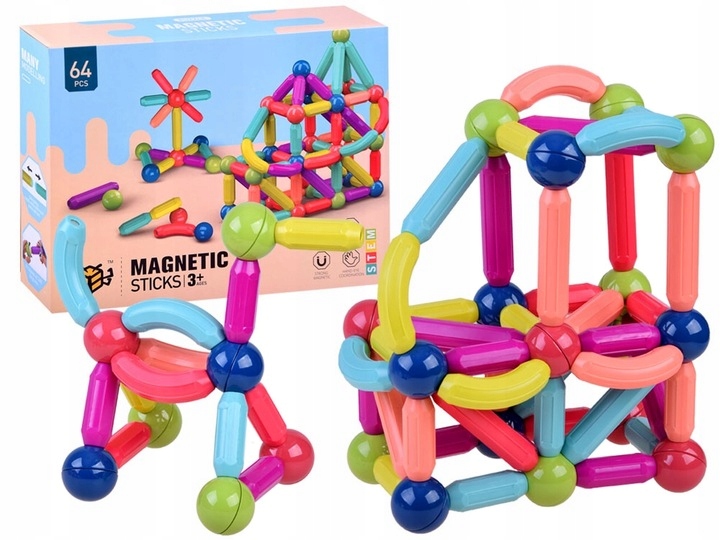 Labyrint pre deti - SADA MAGNETICKÝCH BLOKOV 64 ks.