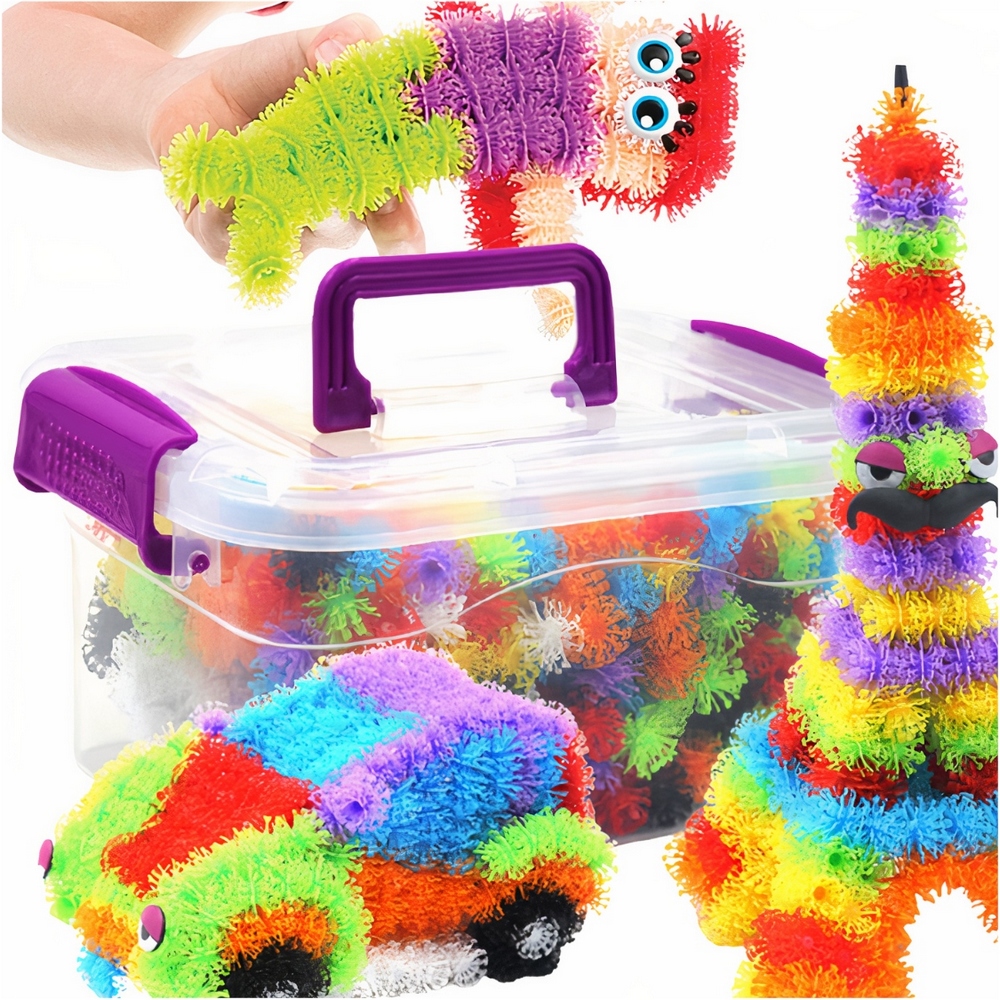 Kreatívna sada - Farebné suchý zips blokuje kreatívne puzzle set xxl 800+ prvkov