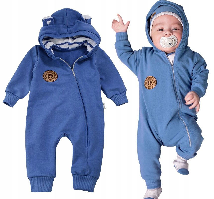 Detská kombinéza - Detské kombinézy Nikol 56 Navy Blue, modrá, modrá