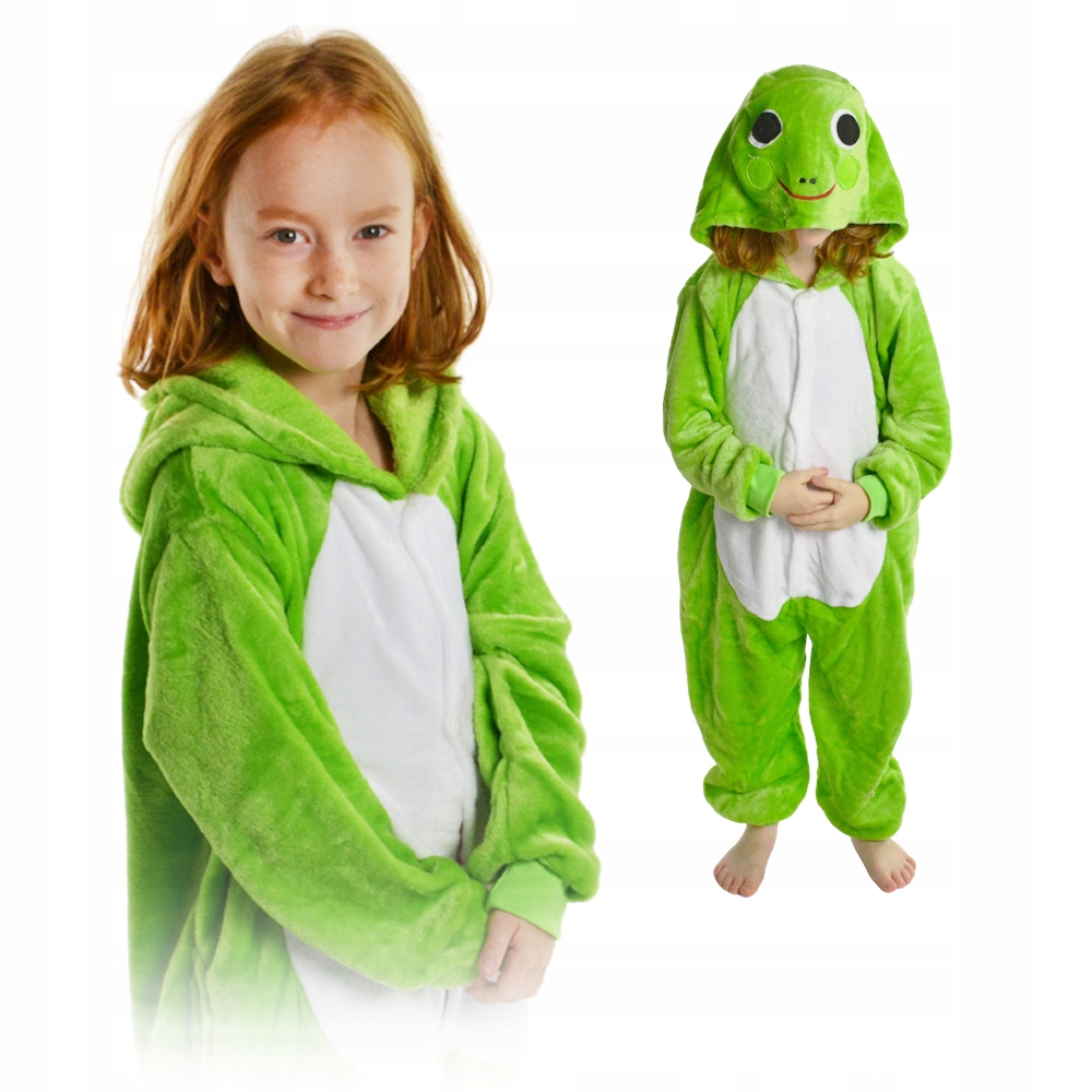 Pyžamo, župán - Onesie (kombinézy) veľkosť 120 zelená
