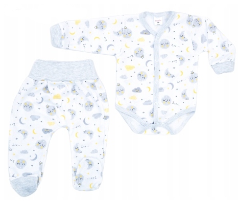 Detský komplet - Baby Set Dominoes 56 Biela, červená, námornícka modrá, modrá, ružová, sivá, viacnásobná 2 ks.