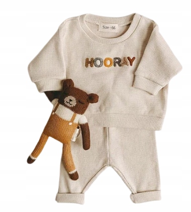 Detský komplet - Detská súprava Handmadee 66 biela, šedá 2 ks.