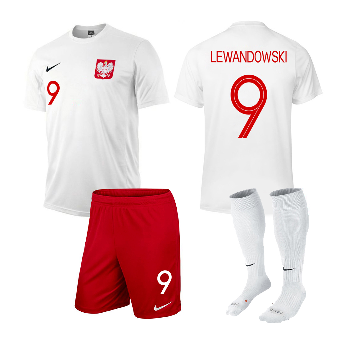 Nike 125 biela, červená sada
