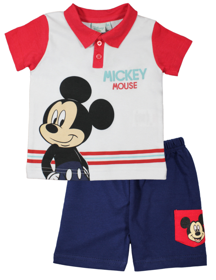 Detský komplet - Detská súprava Disney 62 biela, červená, námornícka modrá 2 ks.