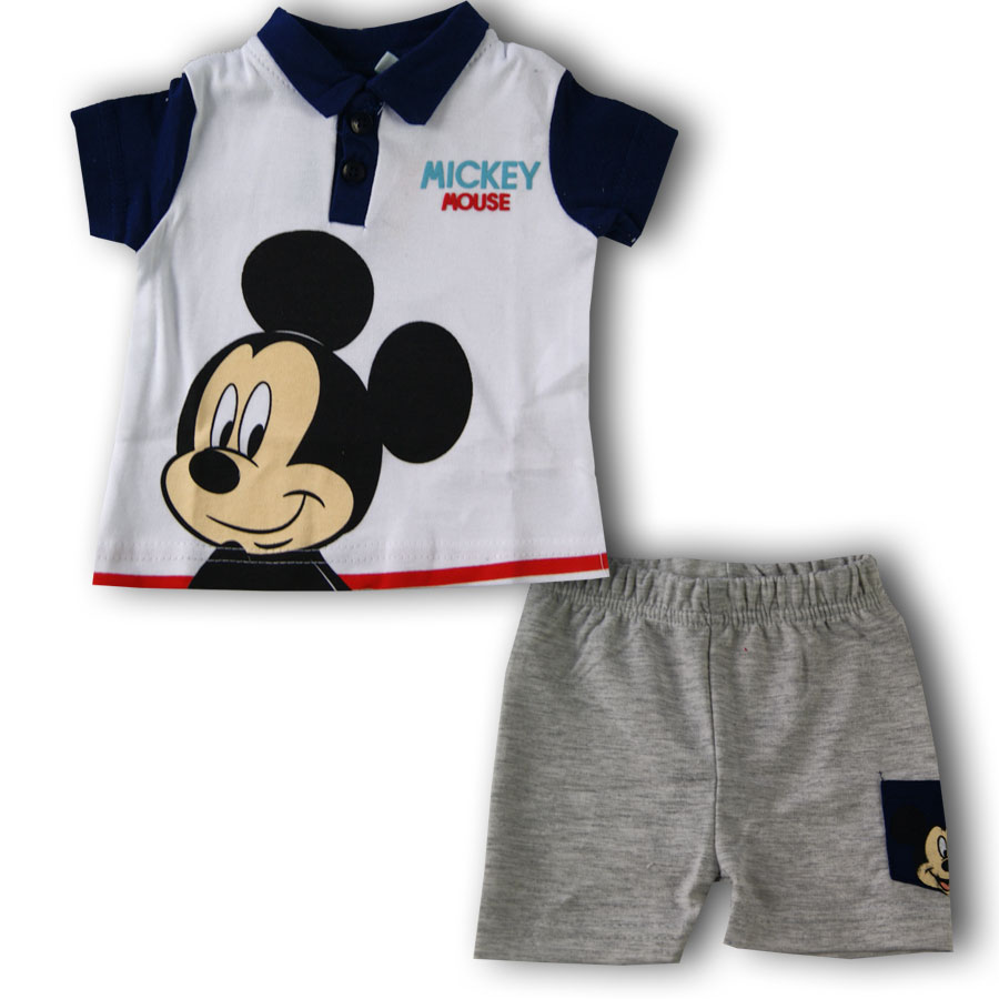 Detský komplet - Detská súprava Disney 74 biela, námornícka modrá, sivá 2 ks.