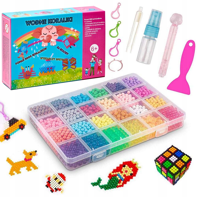 Vodné korálky Aqua Magic Beads šablóny vzory 3000