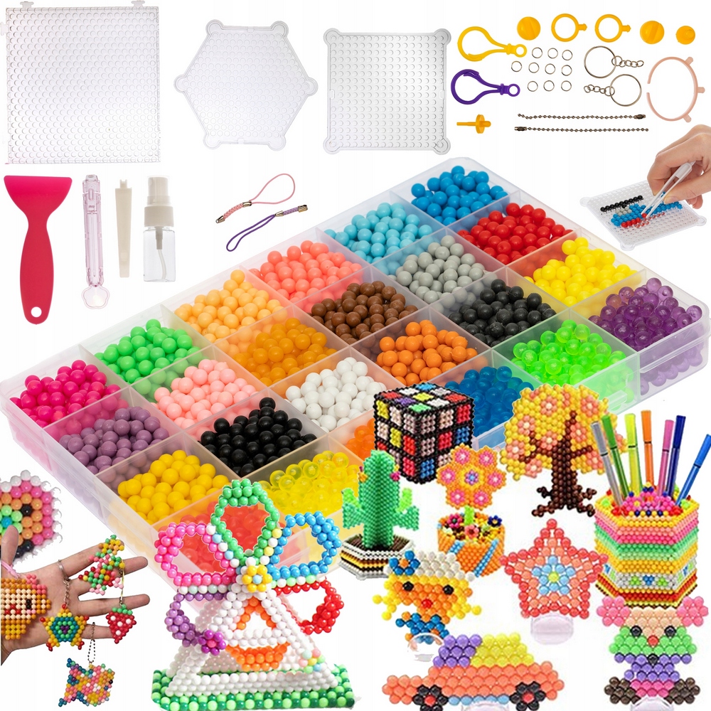 Kreatívna sada - WATER BEADS MAGIC BEADS 3000 ks KREATÍVNE VZORKY