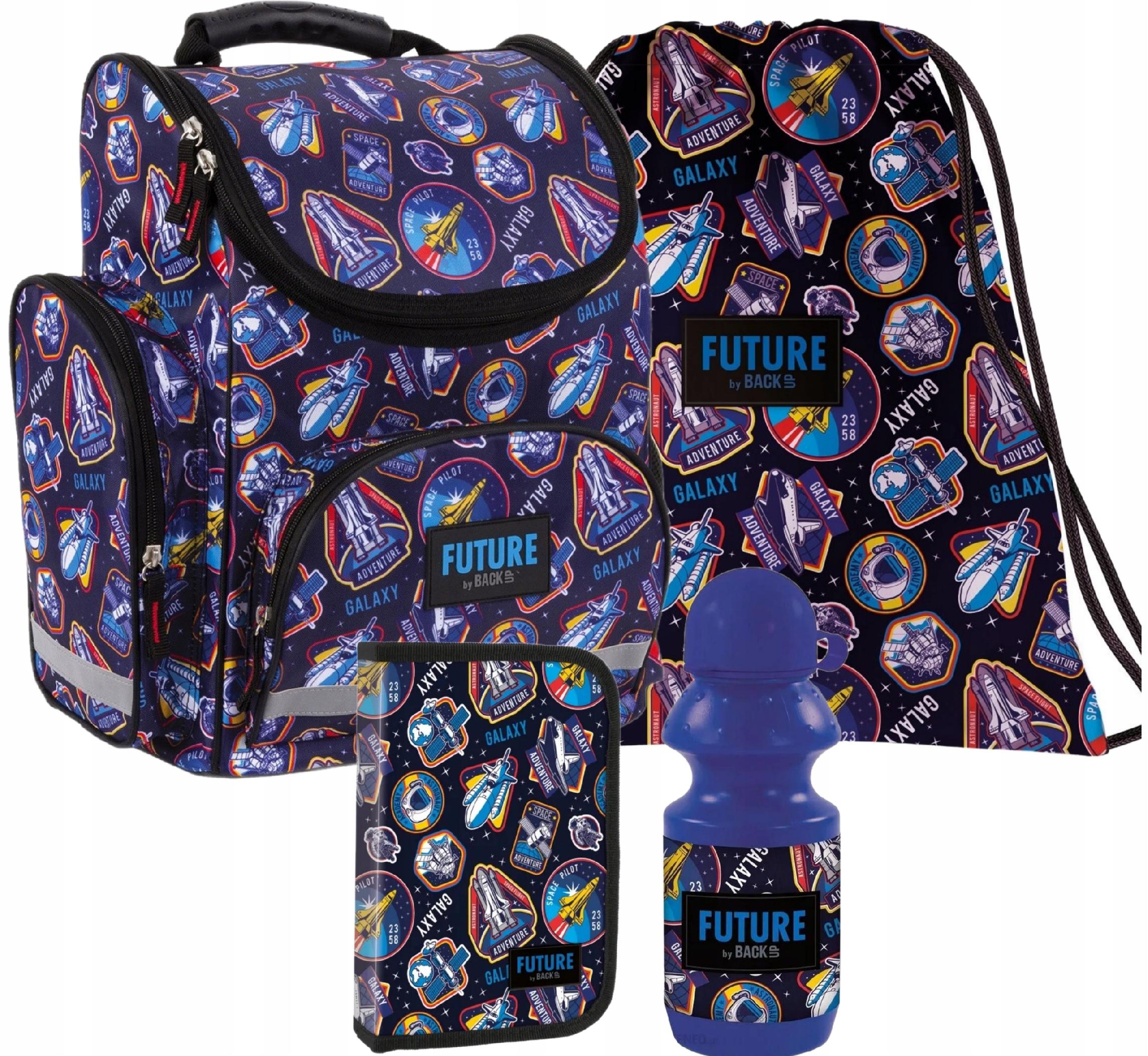 Aktovka - Kosmos Galaxy Rocket School School Bag Bag