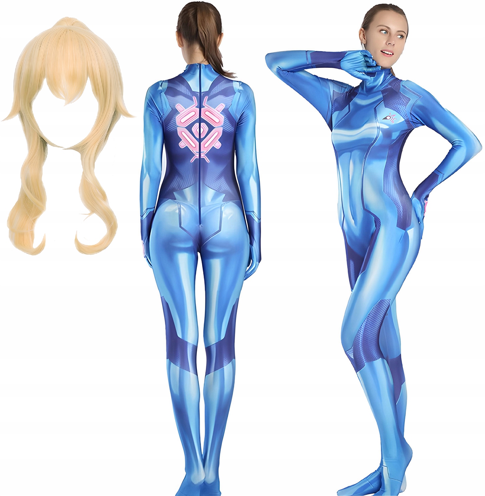 Kostým, maska - Samus Aran Zero Anime Cosplay kostým 170/176