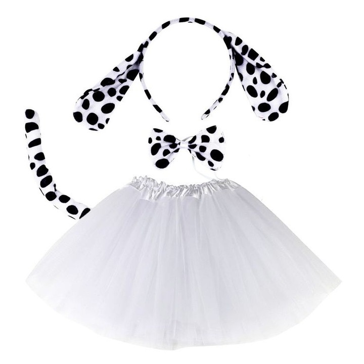 Kostým pre dievča - Dalmatian sukňa + outfit kapely