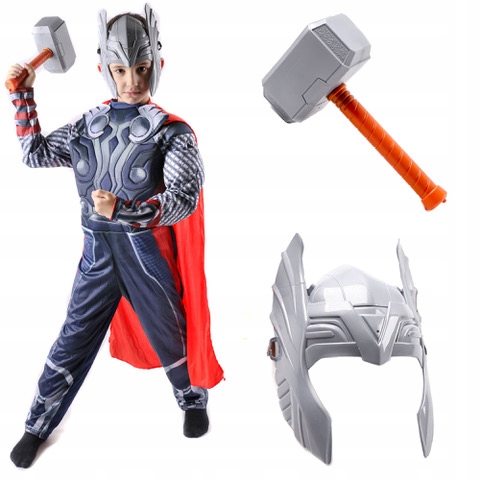 Kostým pre chlapca- Kostýmový outfit Thor Hammer Mask Avengers 9-10 rokov
