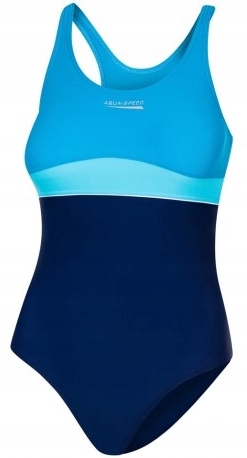 Detské plavky - Aqua-rýchlostná jednodielna outfit. 134 Navy modrá, modrá, viacfarebná