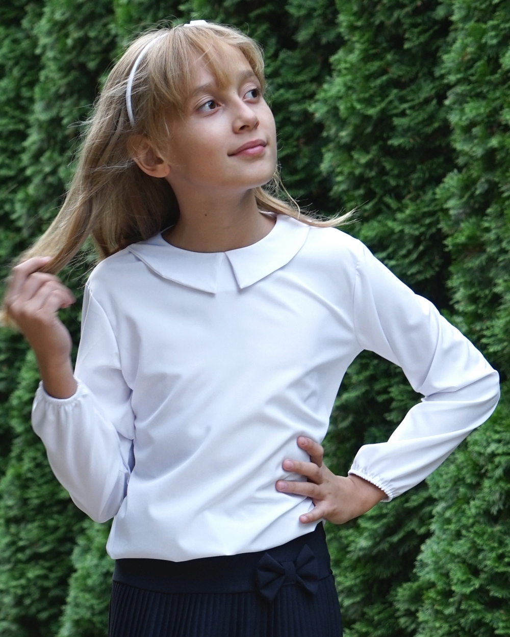Detská košeľa - Blmorore Detská košeľa veľkosť 122 Biela rukáv