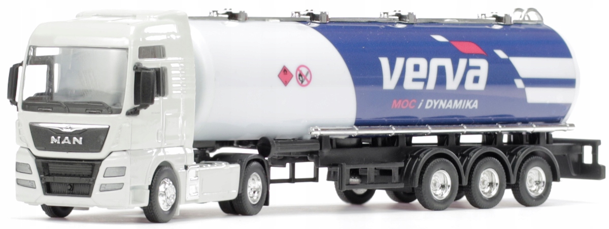 KOVOVÝ MODEL Cisterna MAN VERVA ORLEN NA PREPRAVU PALIVA 24cm