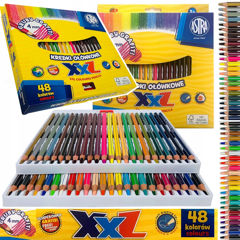 Astra ceruzka ceruzky hrubý grafit 4 mm xxl 48 Kol