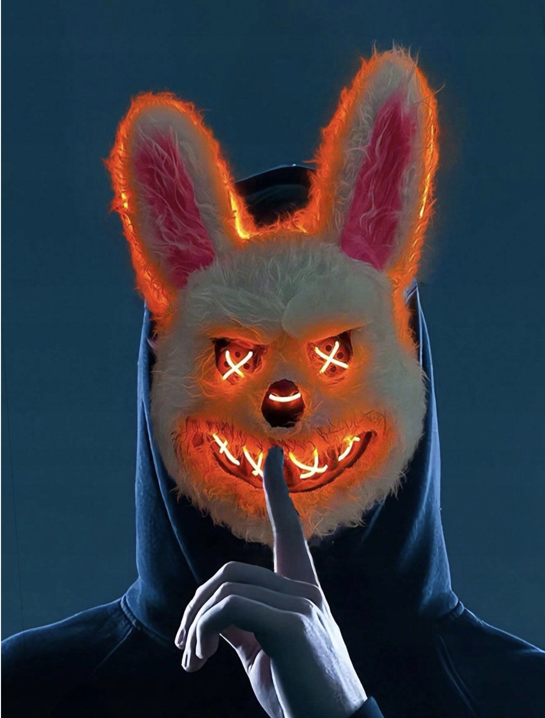 MASKA KRVAVÁHO ZAJAČIKA, MASKA Terroru, MASKA KOŽUŠINOVÉHO KRÁLIKA NA HALLOWEEN