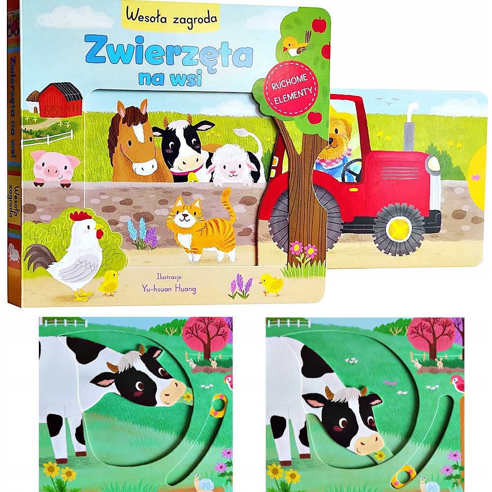Vzdelávacia hračka - Kniha Sensory Zagroda Zvieratá na vidieku pohyblivé prvky