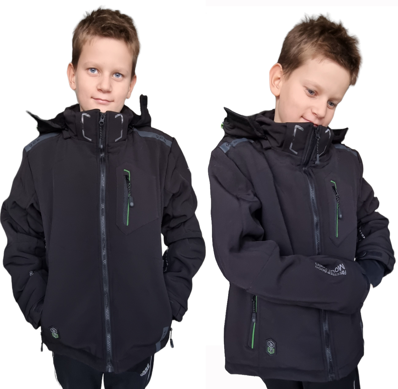Detská bunda - Zimná bunda softshell 20000 m 140/146