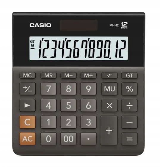 Kalkulačka kancelárie Casio MH-12BK-S