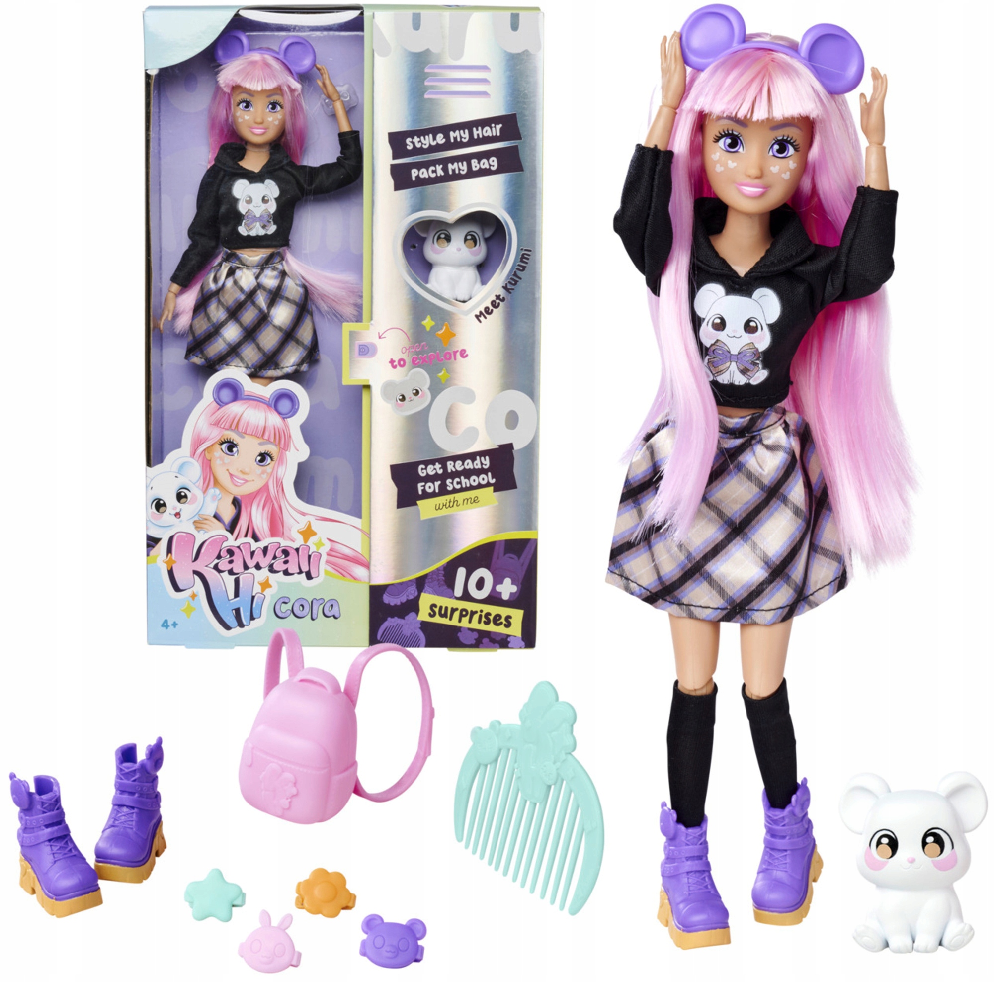 Kawaii Hi Cora 26 cm bábika a kurumi maznáčik 10 doplnkov Simba