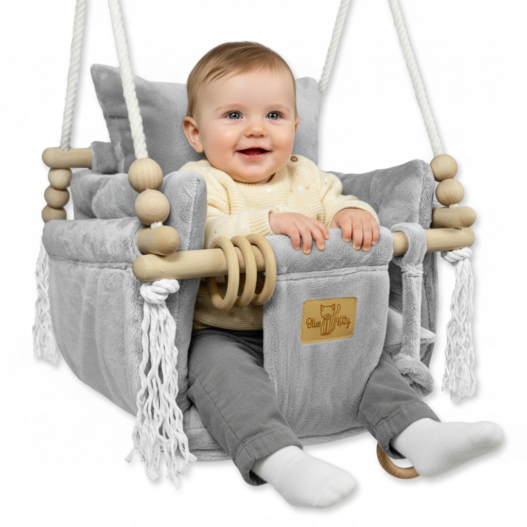Hojdačka Kiziamizia, drevené sedadlo, 9 m, max. nosnosť 20 kg