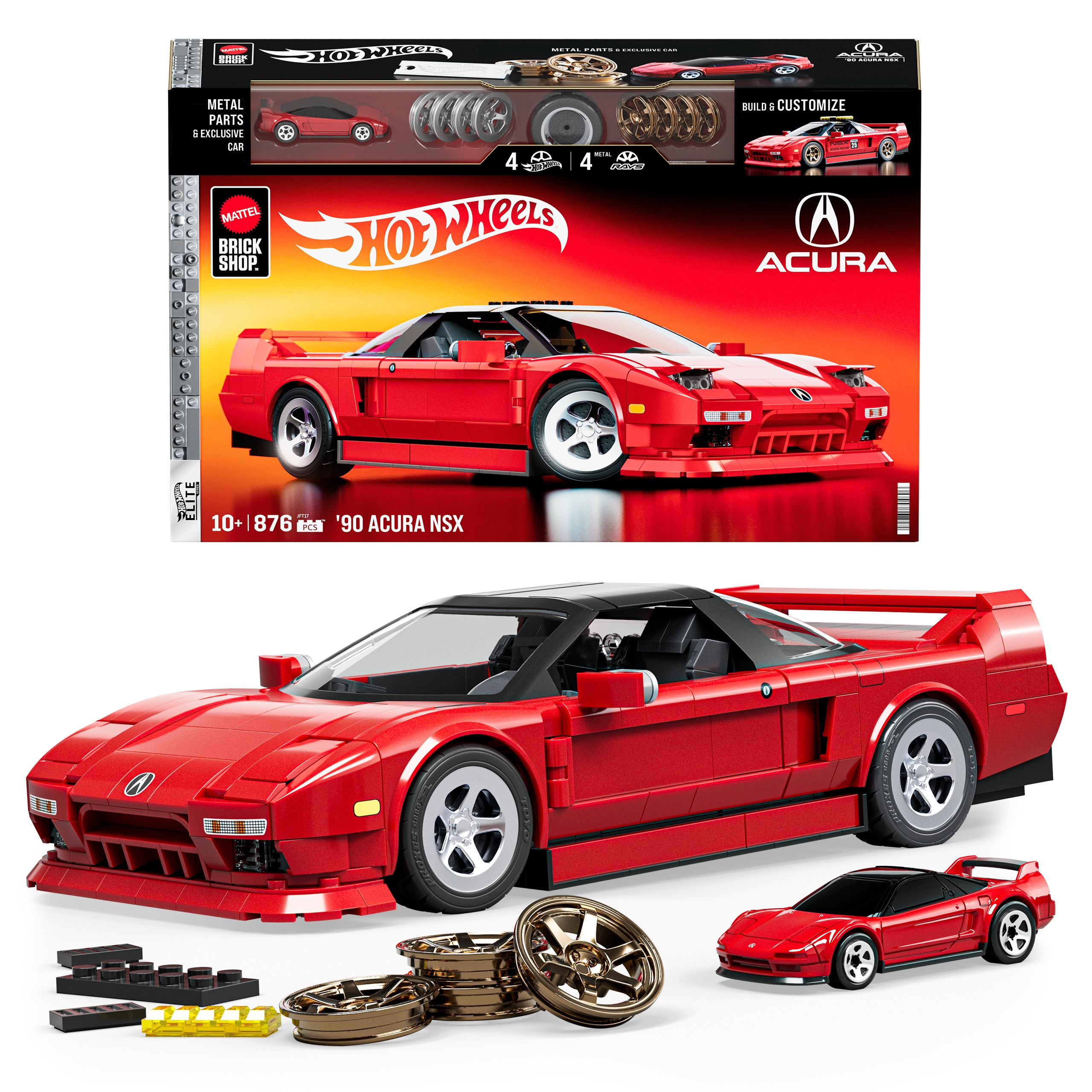 Mattel Brick Shop Hot Wheels Elite Series '90 Acura NSX JFT17 Sada