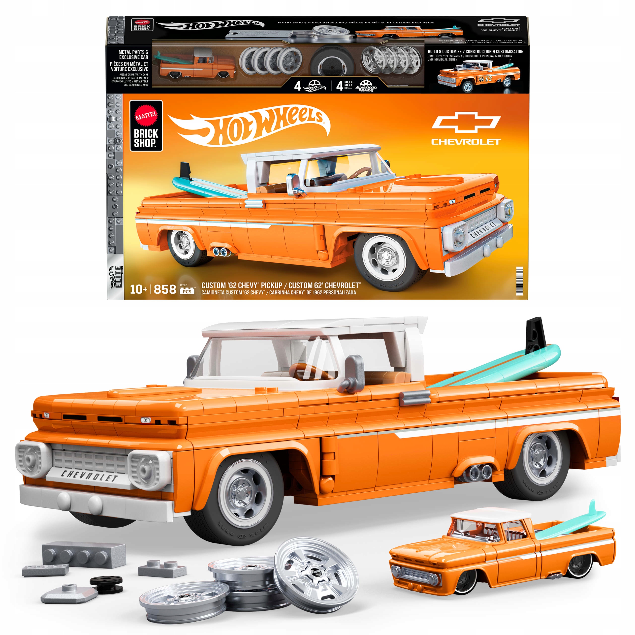 Mattel Brick Shop Hot Wheels Elite Series Custom '62 Chevy Pickup JFT20
