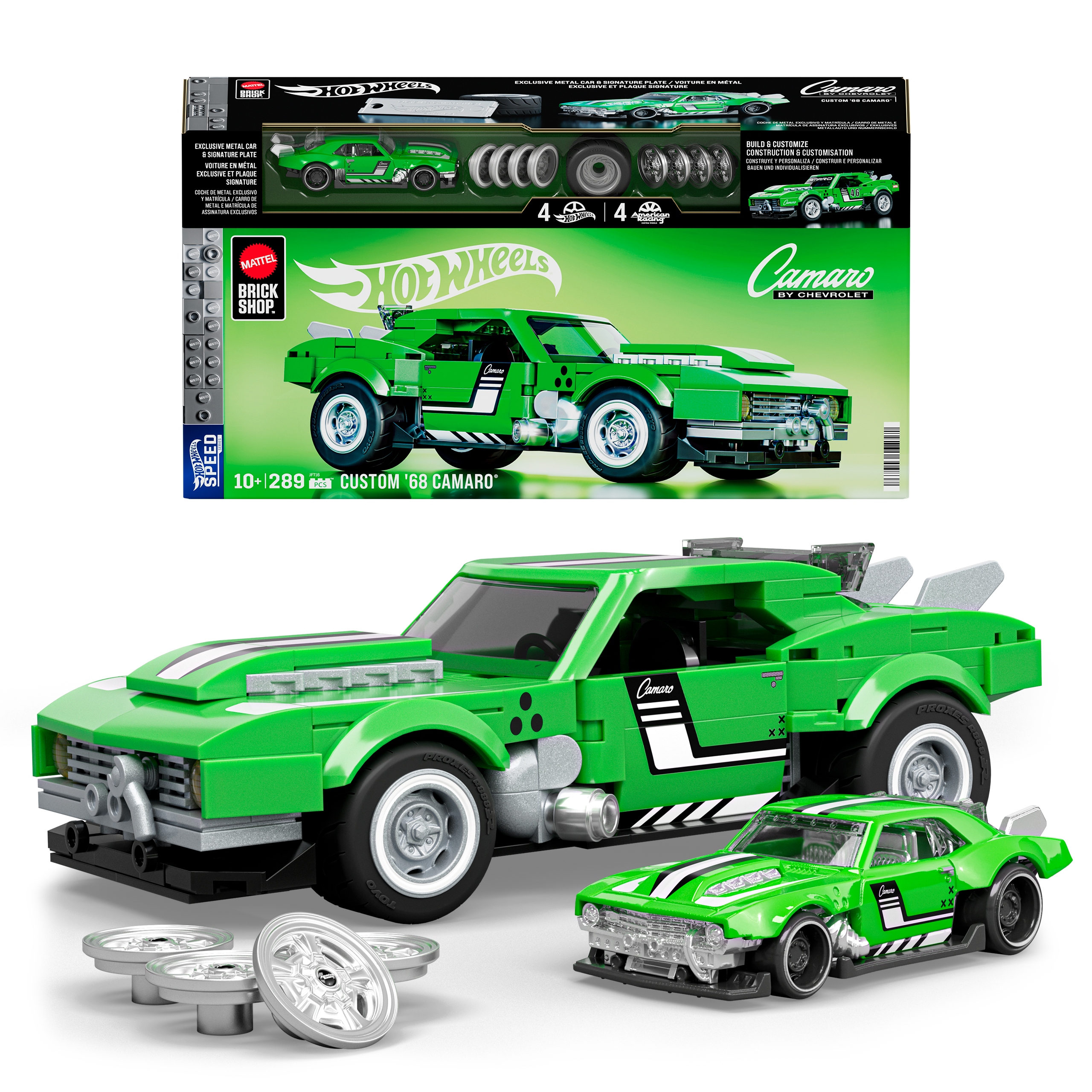 Stavebné kocky Mattel Hot Wheels Speed Series Custom 68 Camaro JFT16 Auto