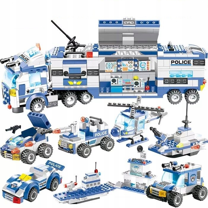 Stavebnica, slamky - POLICAJNÉ AUTO POLICAJNÉ VAN AUTO POLICAJNÉ AUTOBUS JAZDA