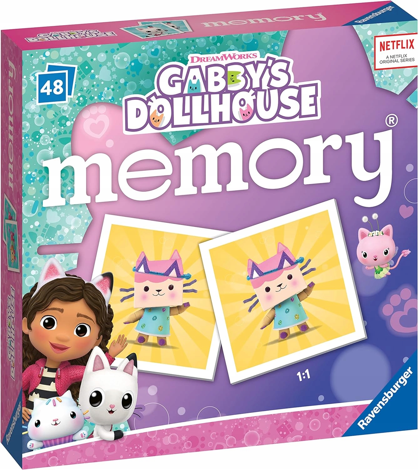 Hra na pamäť - Gabby's Dollhouse Memory hra Gabby's Dollhouse Memory 48 ks.