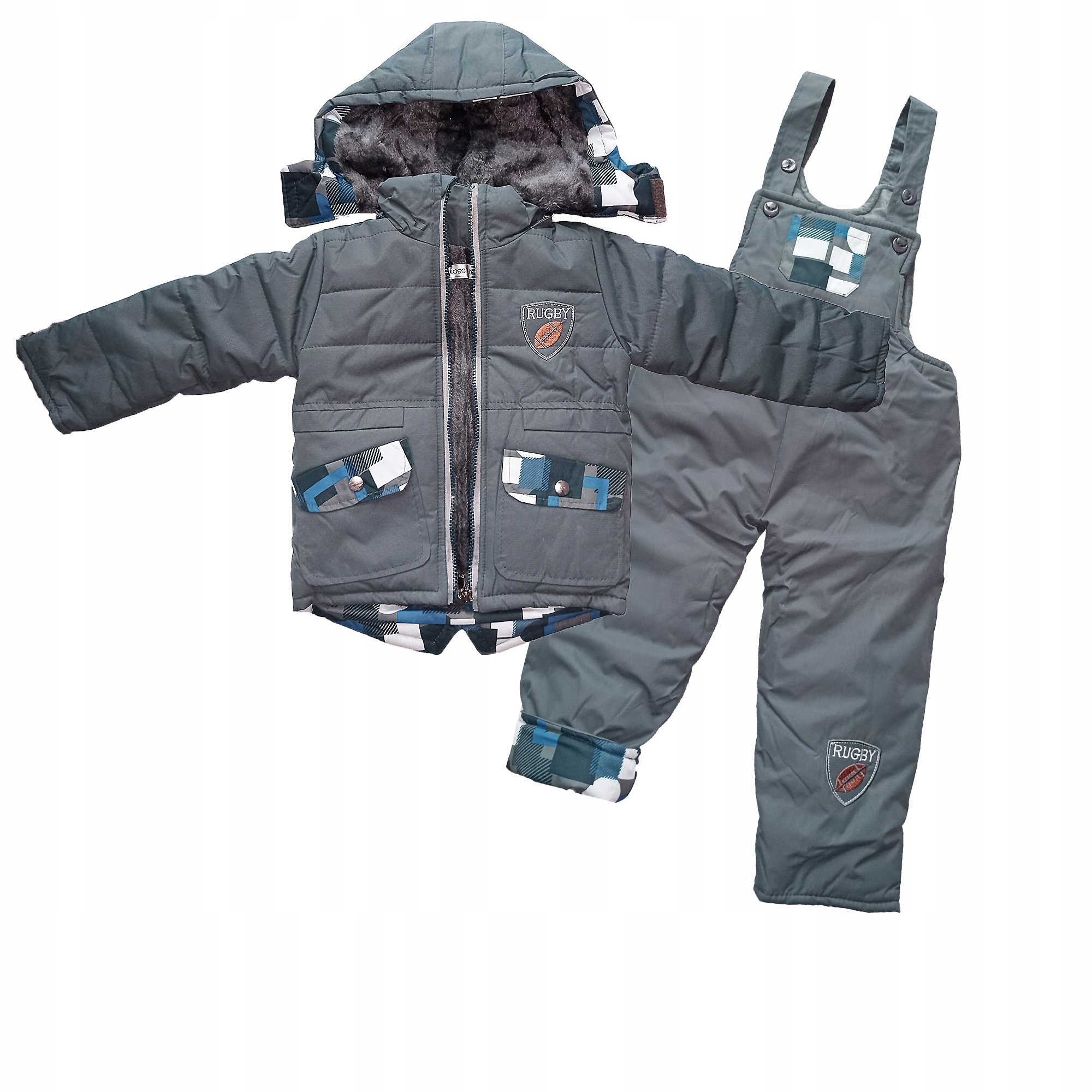 Detská kombinéza - Cross Fire Ski Suit Two -kus Rugby 98 Gray