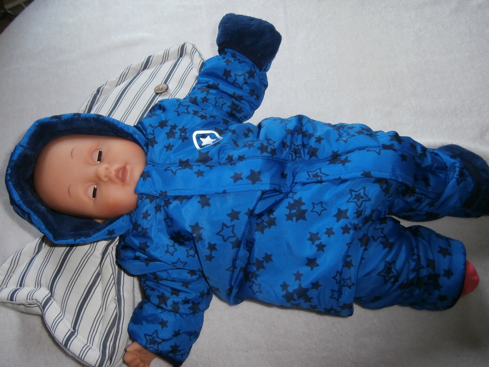 Detská kombinéza - Detské kombinézy Lupil 50 NAVY BLUE, modrá, modrá