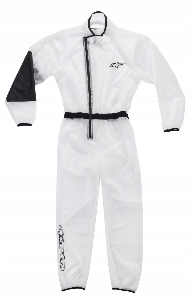 Detská kombinéza - Alpinestars 150 biele, čierne pláštenky